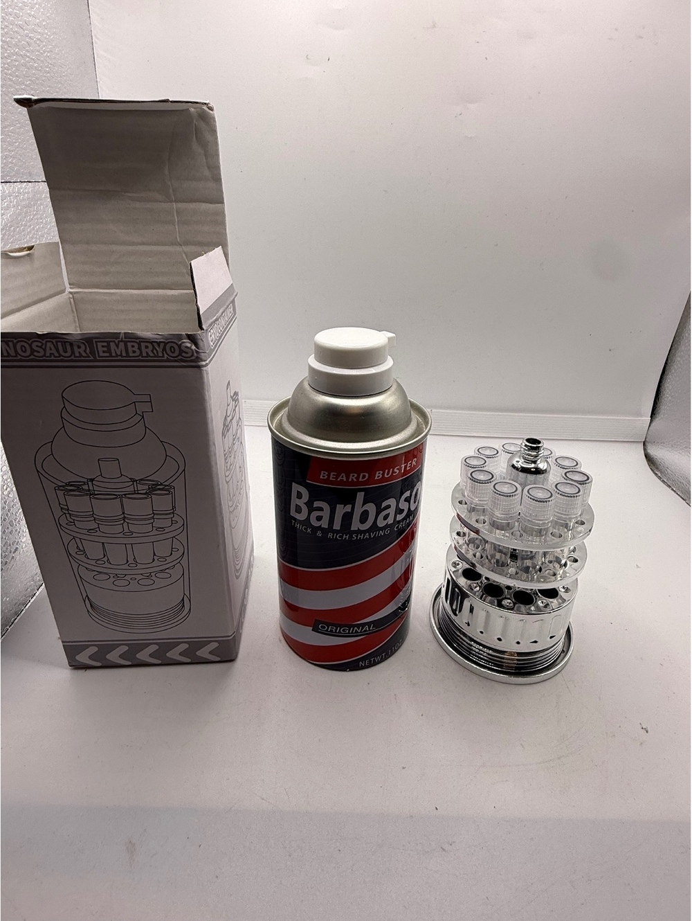 Jurassic Park Barbasol Cryo Can Embryo Canister Movie Prop Replica with Box
